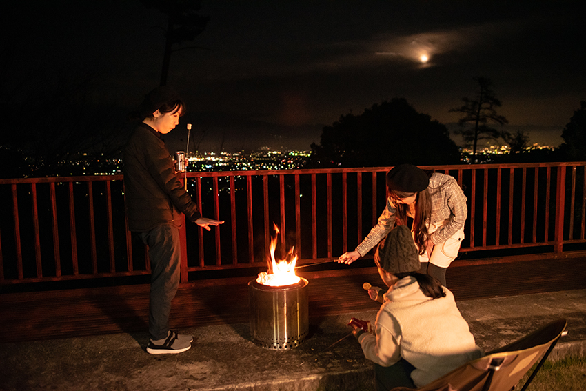 アウトドアコミュニティロッジ gosen　夜景