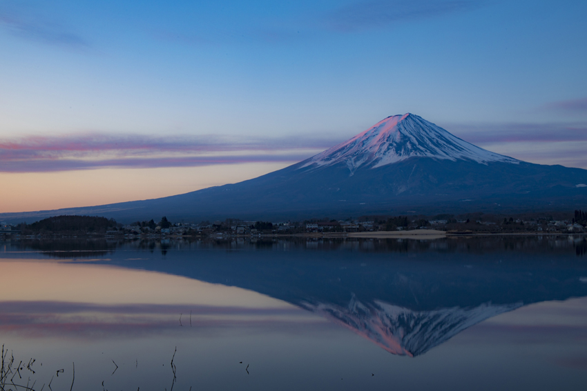 河口湖　富士山